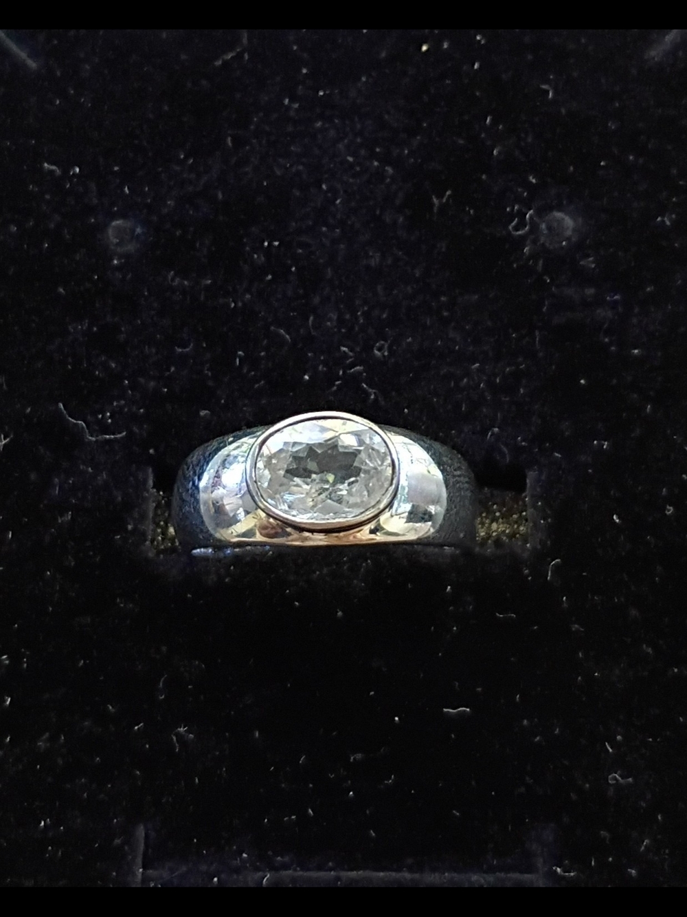 Vtg Rare Oval Diamond Simulant CZ Solitaire Ring sz 7 925 Sterling 4g Exc Cond! - Picture 8 of 10